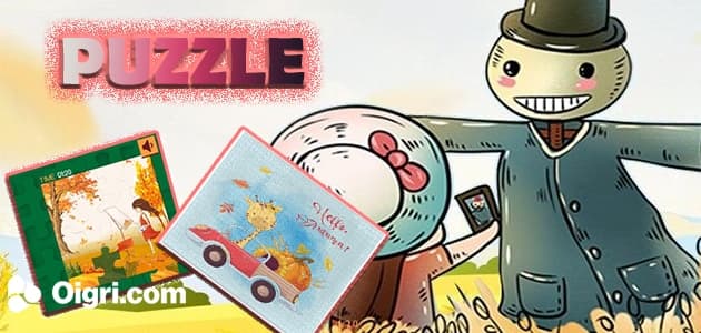 Puzzle dei cartoni animati d'autunno