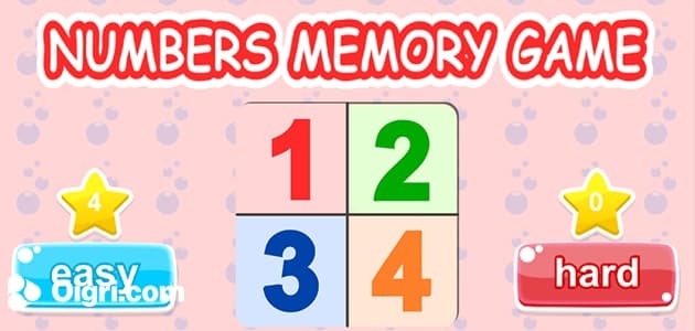 Gioco della memoria con i numeri