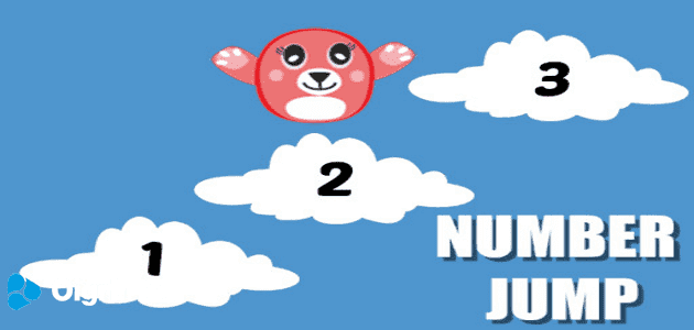 Gioco educativo per i bambini salto di numero