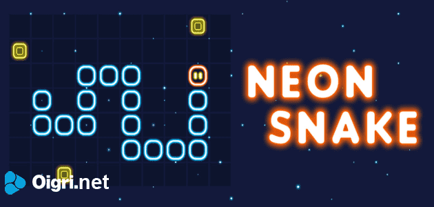 Gioco di serpente al neon